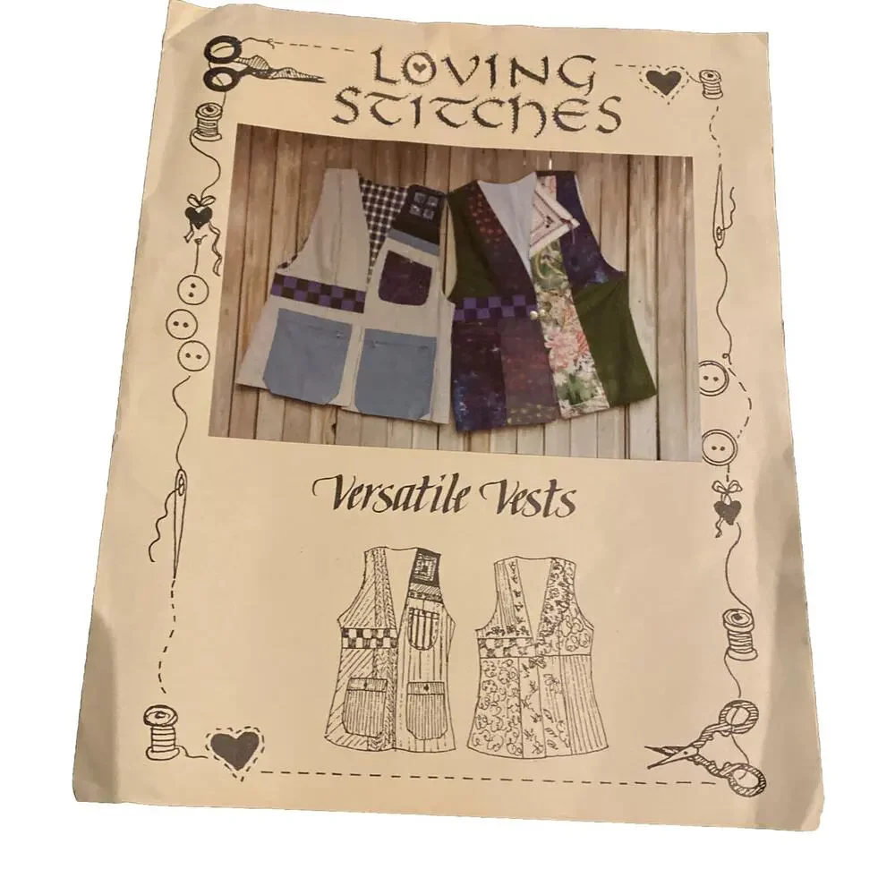 Loving Stitches Sewing Pattern. Versatile Vests. Vintage UNCUT NEW. Casual Dress
